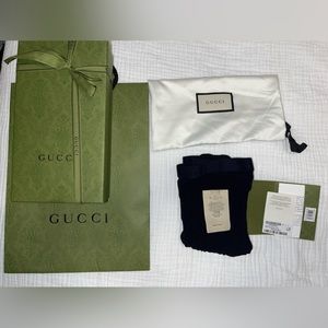 Gucci interlocking G tights - black size large AUTHENTIC